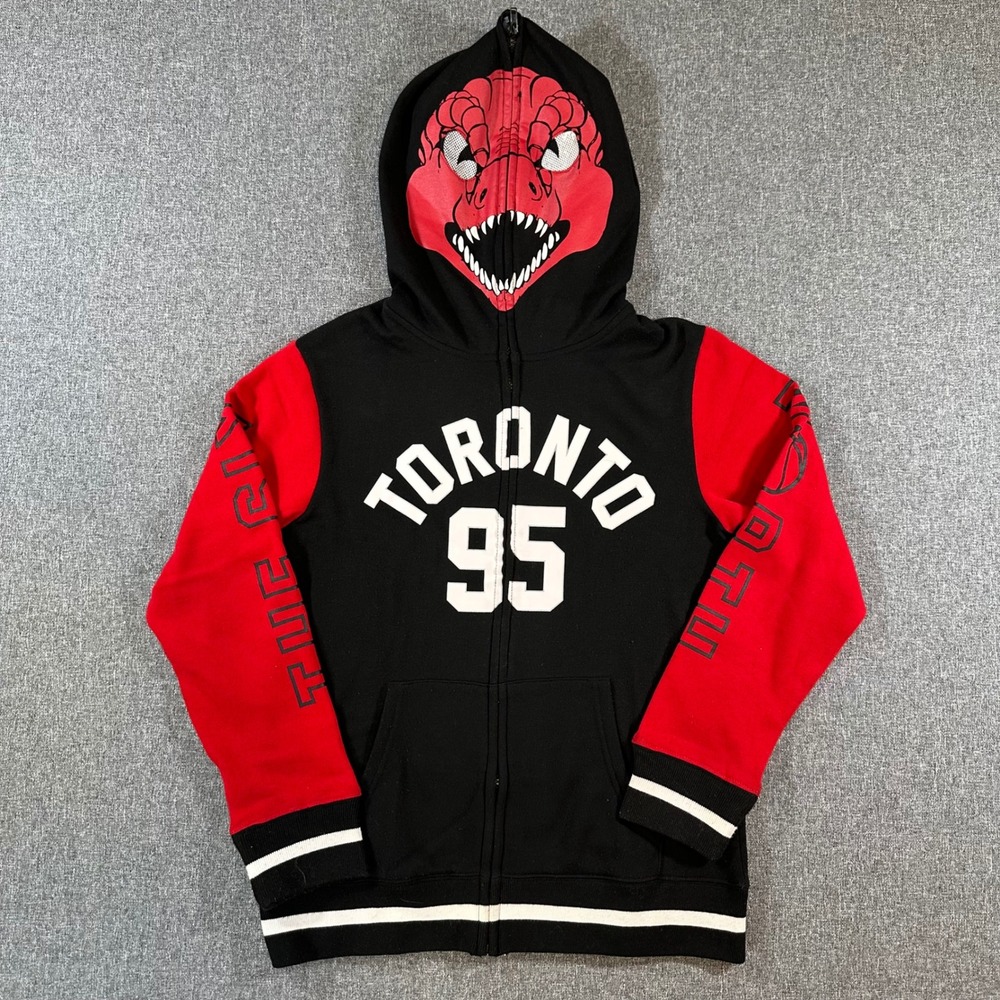 Peepin & Creepin Toronto 95 Full Zip Hoodie Boys Large 14 Red Raptor The 6ix